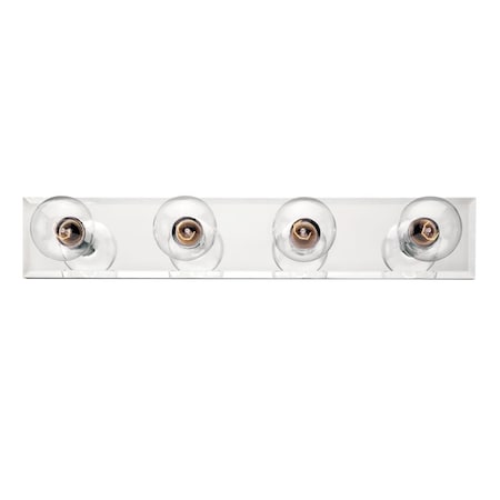 Westinghouse Fixture Wall 100W 4-Light Bath Bar Beveled Mirror No Shade 6644900